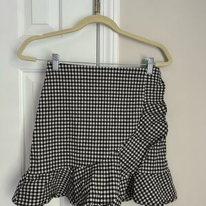 Black and White Gingham Skirt